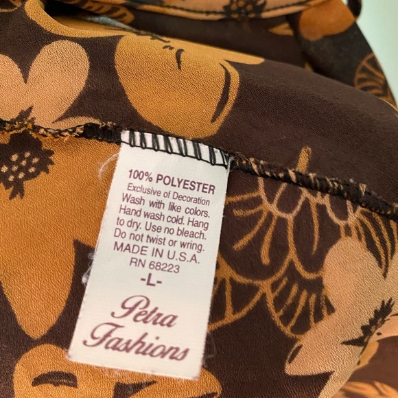 Sheer Floral Print Women's Spaghetti Strap Top Size Large - Picture 6 of 7